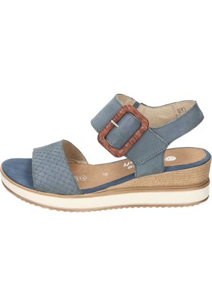 Sandalias De Cuña Remonte Para Mujer - Cuero Liso, Tacón 6 Cm, Talla 45 Disponible | ¡Comodidad Garantizada!