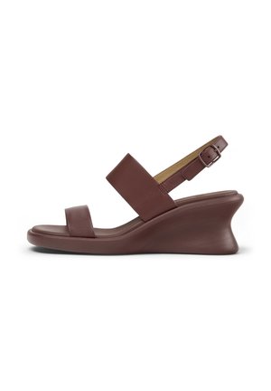LUSS - Sandales compensées - burgund