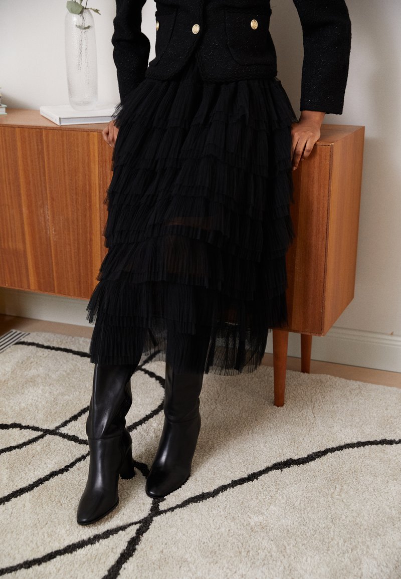 maje Pleated skirt - noir/black - Zalando 