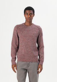 TOM TAILOR STRUCTURED MULTICOLOR CREW NECK  - Striktrøje - red/green/multi coloured