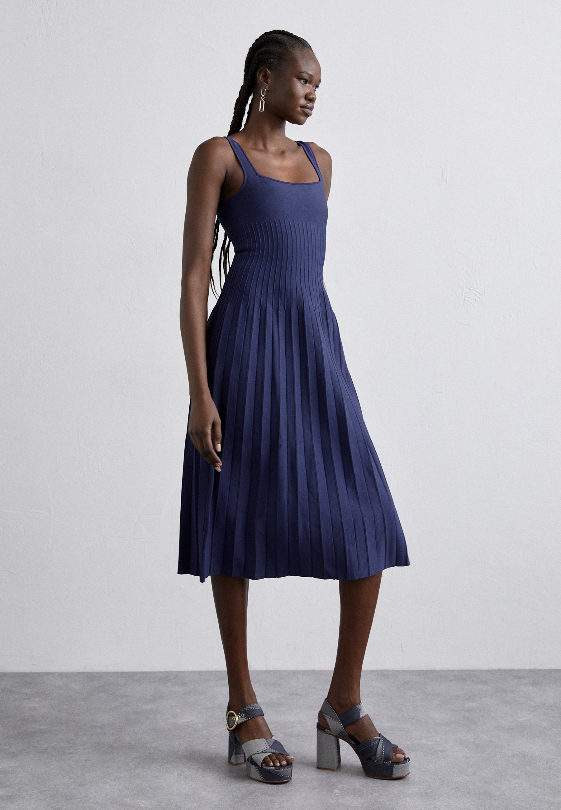STAUD ELLISON DRESS - Jumper dress - navy/blue - Zalando.co.uk