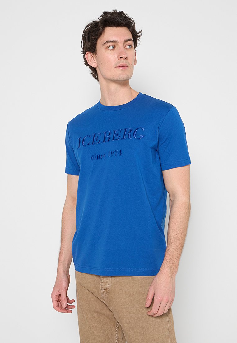 Iceberg T-shirt print blauw