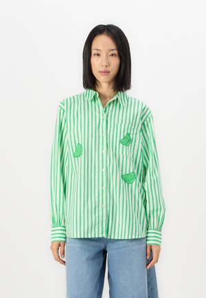 ALEX BLOUSE - Button-down blouse - warm white/green