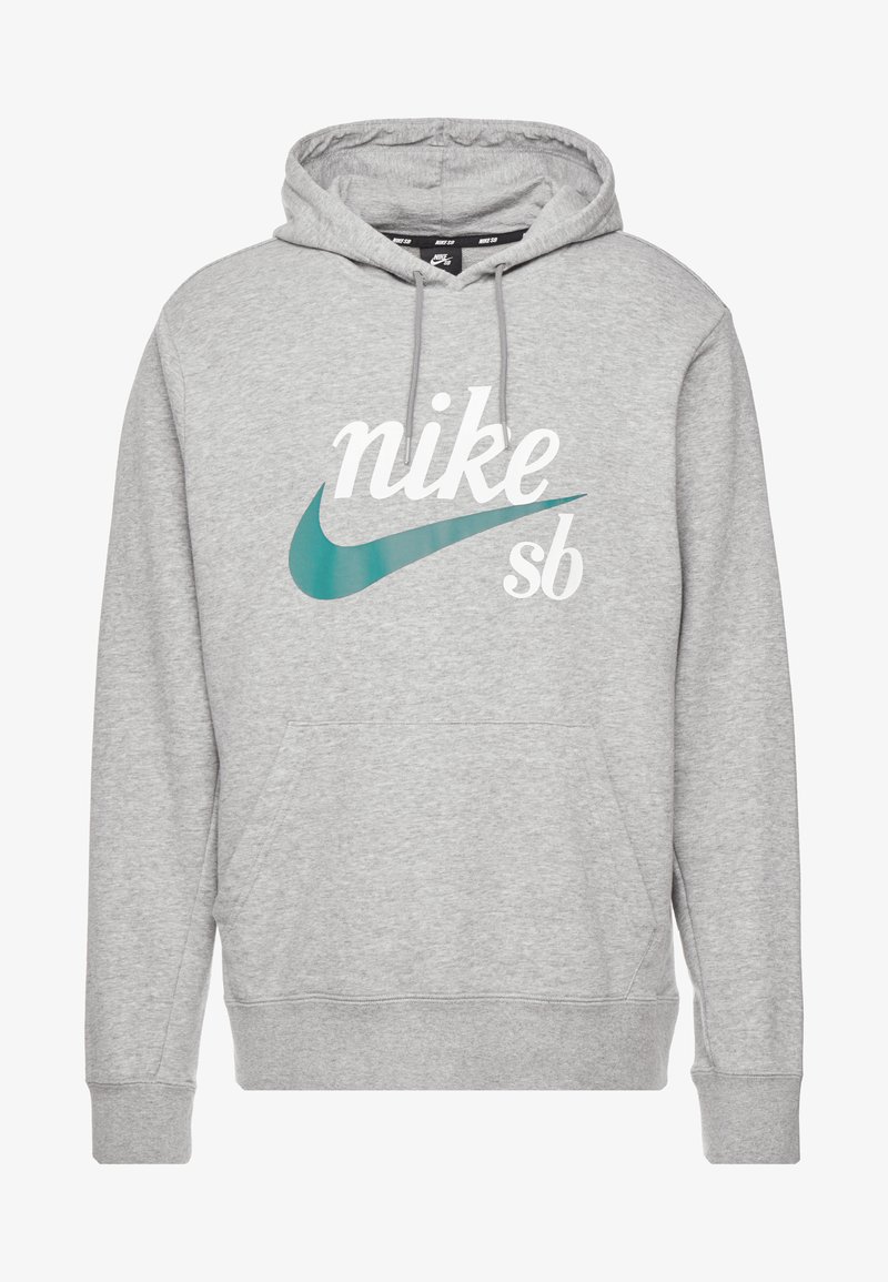 Nike Sb Hoodie Washed Icon Kapuzenpullover Dark Grey Heather Summit White Dunkelgrau Zalando At