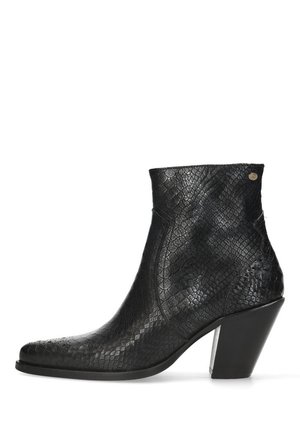 Fred de la Bretoniere BLAIRE WITH BROGUE - High Heel Stiefelette - black