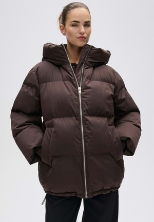 OPUS, LOOSE FIT RIBBED TEXTURE - Wintermantel - affogato