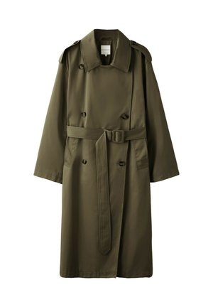 Stradivarius, LONG BASIC TRENCH COAT - Trench - khaki