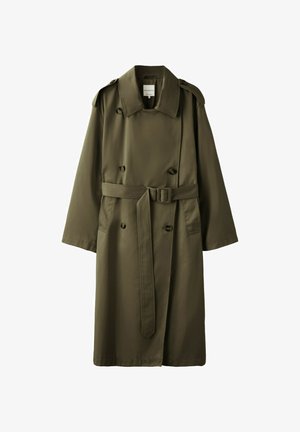 Stradivarius, LONG BASIC TRENCH COAT - Trench - khaki