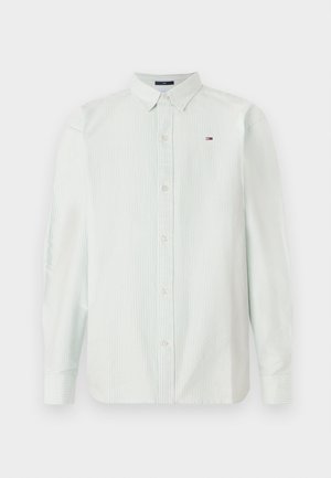 Tommy Jeans SLIM STRIPE SHIRT - Krekls - cloudy jade