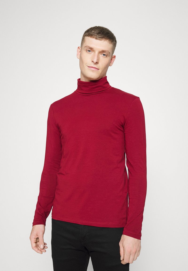 TOM TAILOR DENIM TURTLENECK LONGSLEEVE - Camisola de manga comprida - burned cordovan red