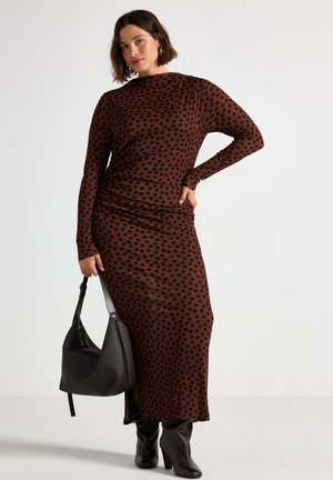 Jerseyklänning - dark brown