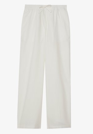 YOURTURN LINEN MIX BLEND UNISEX - Auduma bikses - off-white