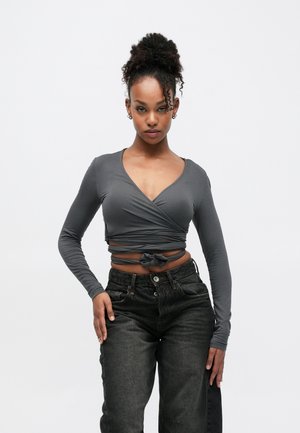 Μπλούζα με μακριά μανίκια - mottled light grey