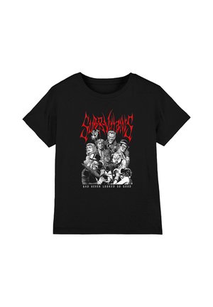 Cotton Soul, BATMAN SUPER VILLAINS METAL UNISEX - Print T-shirt - black
