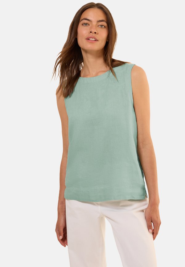 MIT KNOPFLEISTE - Bluse - grün