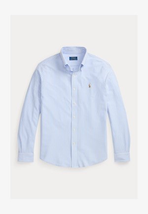 Polo Ralph Lauren, STRIPED KNIT OXFORD SHIRT - Košeľa - dress shirt blue/white