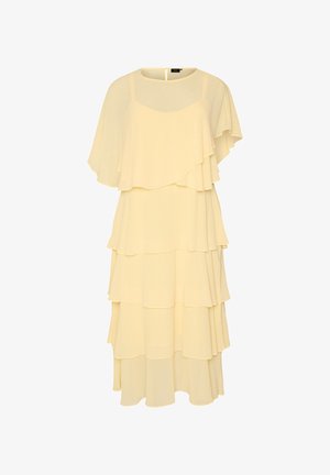 Zizzi, MAXIKLEID MIT RÜSCHEN-VOLANTS UND ABNEHMBAREM CAPE - Hverdagskjole - gelb