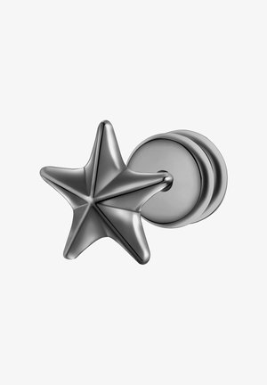 Dverový kľuč v tvare hviezdy z lešteného tmavého kovu. Má výrazné body a zaoblenú základňu pre bezpečné uchopenie. Hladký povrch zvýrazňuje textúru.