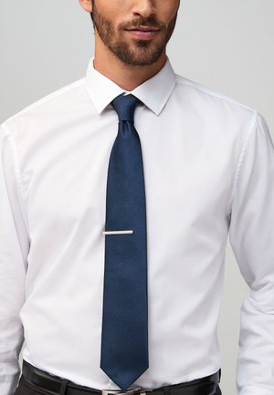 Next, WIDE - TEXTURED WITH CLIP - Tie - navy