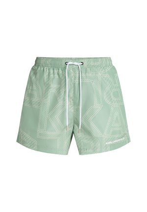 KARL LAGERFELD ALL-OVER  - Kupaće hlače - karl square iceberg green