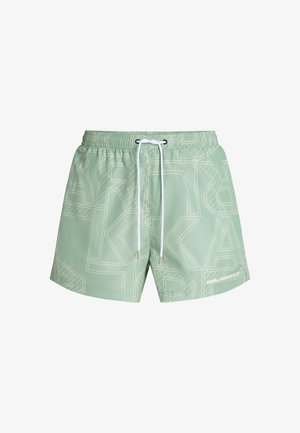 KARL LAGERFELD ALL-OVER  - Kupaće hlače - karl square iceberg green