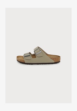 Birkenstock ARIZONA BF FADED KHAKI DARK BROWN UNISEX - Σανδάλια - faded khaki/dark brown
