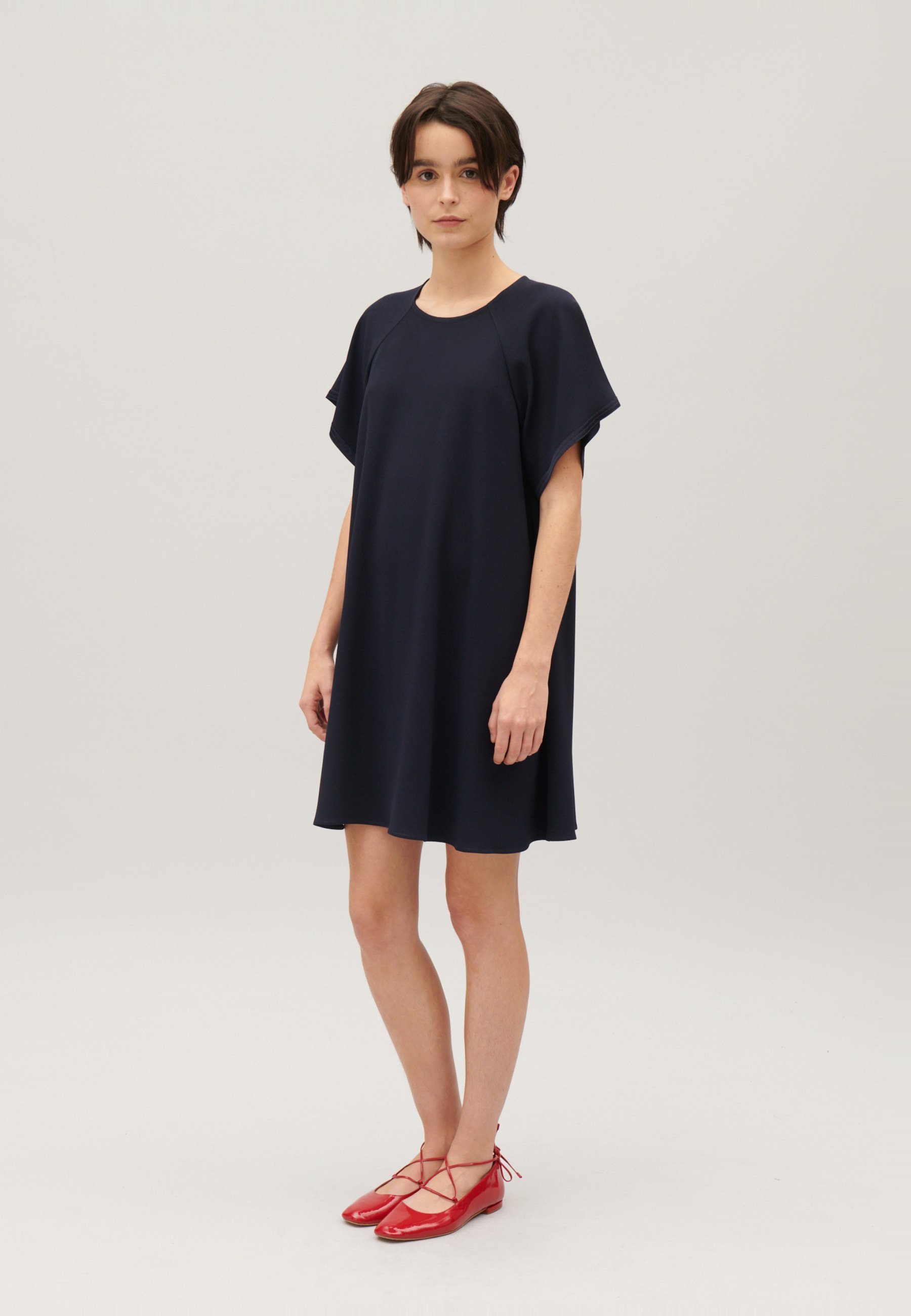Claudie Pierlot ROBE COURTE BABYDOLL Robe de jour marine bleu marine ZALANDO.FR