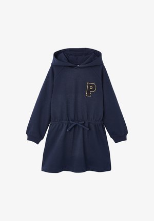 Vertbaudet, VERTBAUDET KURZES KAPUZENKLEID MÄDCHEN, SWEATWARE - Freizeitkleid - marine