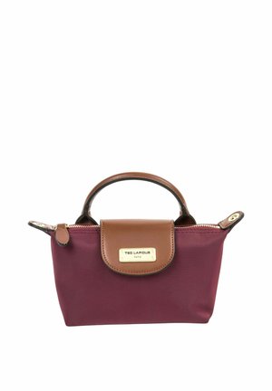 Ted Lapidus, TED LAPIDUS PETIT SAC À MAIN JAIMIE CARMIN COGNAC - Sac à main - carmin   cognac