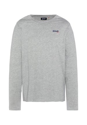 Langærmet T-shirt - gris chiné