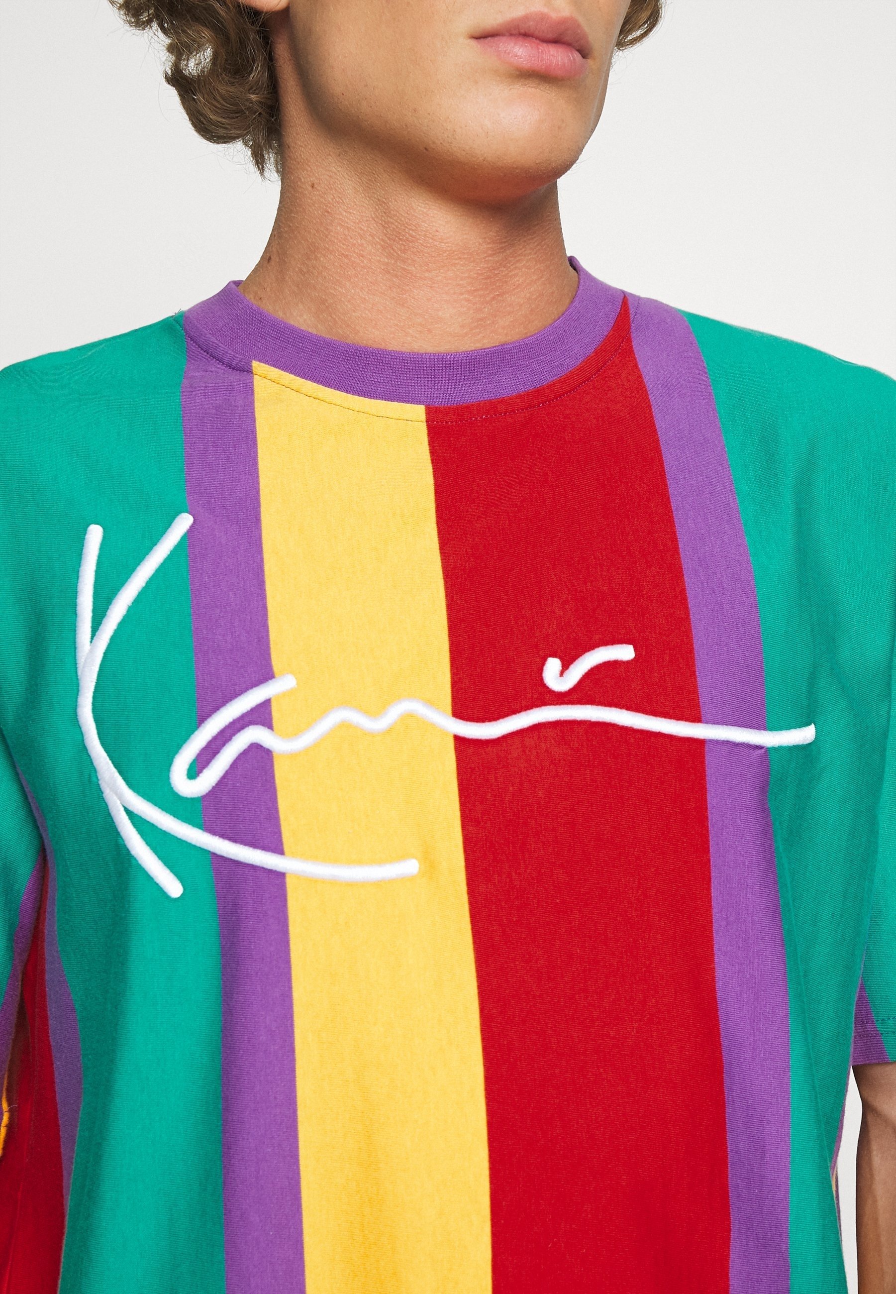 【SATIIIZ】Kand Pigment Stripe T-shirt SATIIIZ (サティーズ) - カンドピグメントボーダーTシャツ