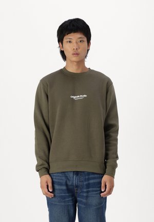 Jack & Jones JORVESTERBRO CREW NECK - Sportinis megztinis - khaki