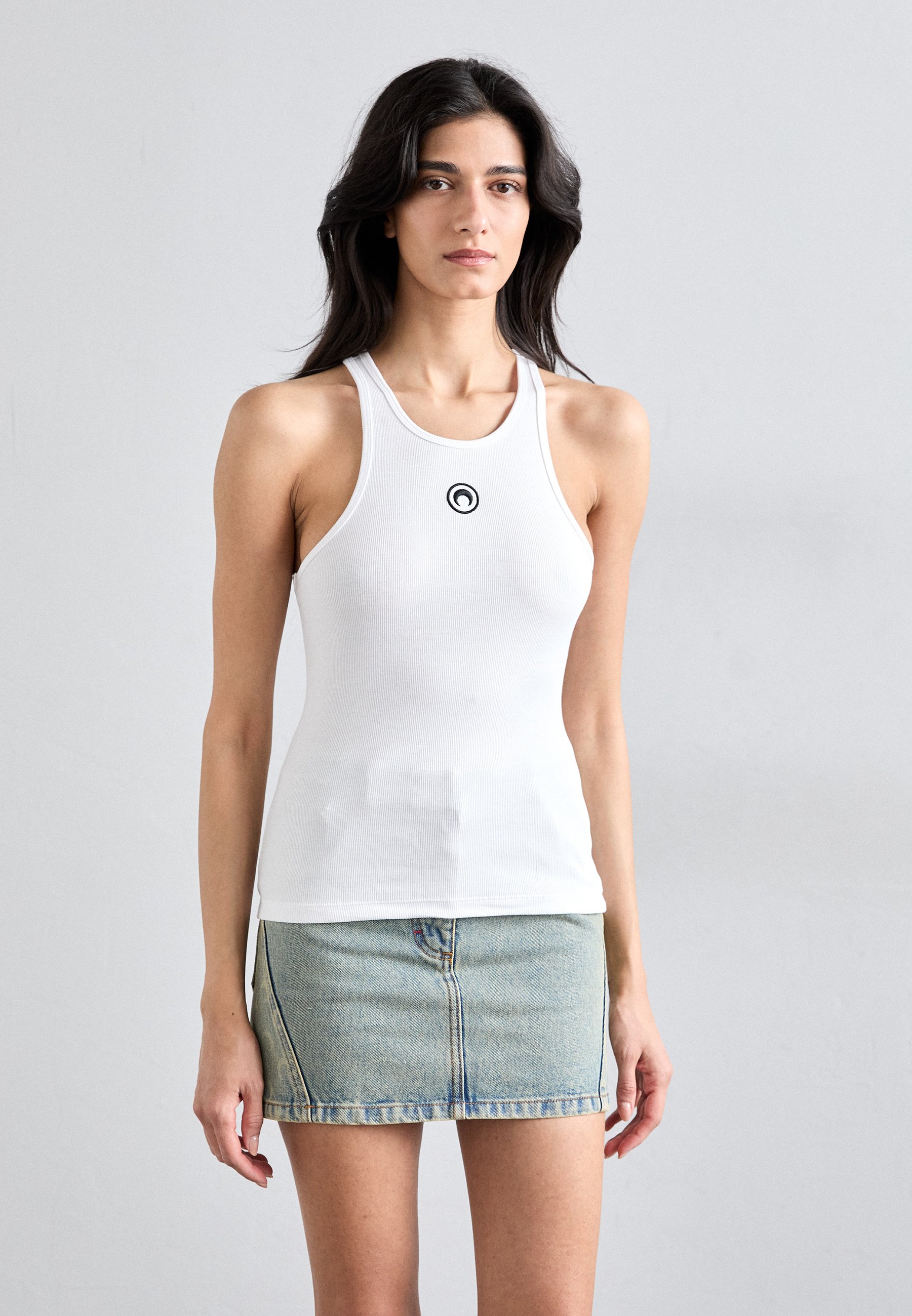 MARINE SERRE MOON LOGO TANK - Top - white - Zalando.co.uk