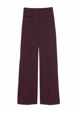 Reiss REGULAR FIT - CLAUDE FLARED  - Trousers - burgundy