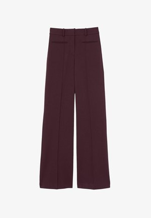 Reiss REGULAR FIT - CLAUDE FLARED  - Püksid - burgundy
