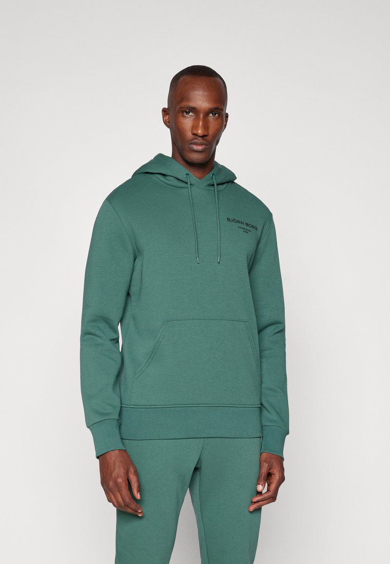 Björn Borg ESSENTIAL HOODIE - Jersey con capucha - bistro green