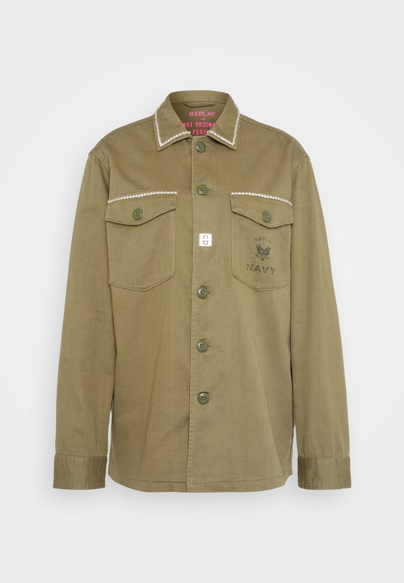 Replay Overhemdblouse kaki