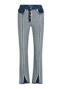 INSIDE-OUT STRAIGHT - Flared jeans - dark blue