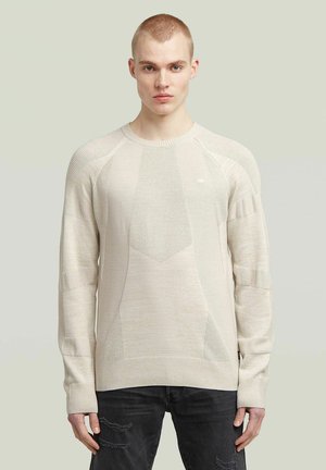 BIKER  - Strickpullover - whitebait dk brick