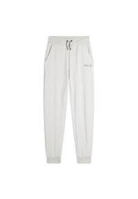 Lichtgrijze sweatpants met een verstelbare tailleband, zijzakken en geribbelde boorden. Bevat een geborduurd 'FREDDY'-detail op de dij.