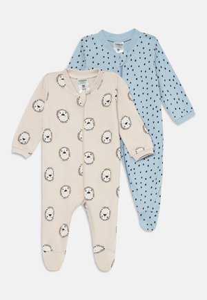 SCHLAFANZUG 2 PACK UNISEX - Pyjama - blue/beige