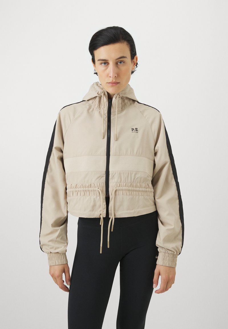P.E Nation CROPPED - Waterproof jacket - sesame