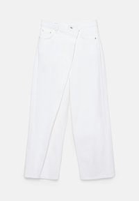 PULL&BEAR WITH CROSSOVER WAIST - BAGGY JEANS - Jean baggy - white