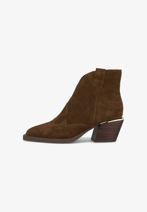Alma en Pena, Bottines de cowboy / motard - camel
