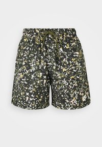CLUB - Shorts - medium olive/white