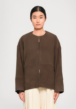 VANA - Leather jacket - pebble brown