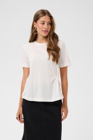 Love Copenhagen, LCDOMINIKA KNOT DETAIL T-SHIRT - Základné tričko - snow white