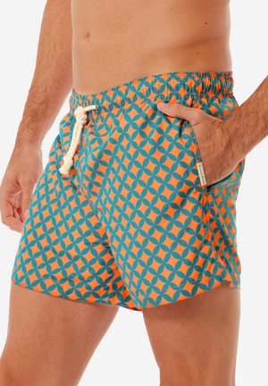 Zwemshorts - orange green graphic print