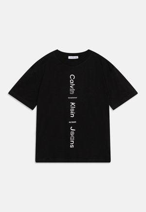 MAXI LOGO - T-shirt con stampa - black