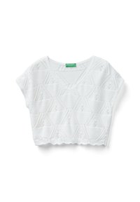 United Colors of Benetton Triko s potiskem - white